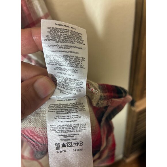 Columbia Flannel Button Up Shirt Red Plaid Casual Red Size XL Women's - Picture 6 of 7